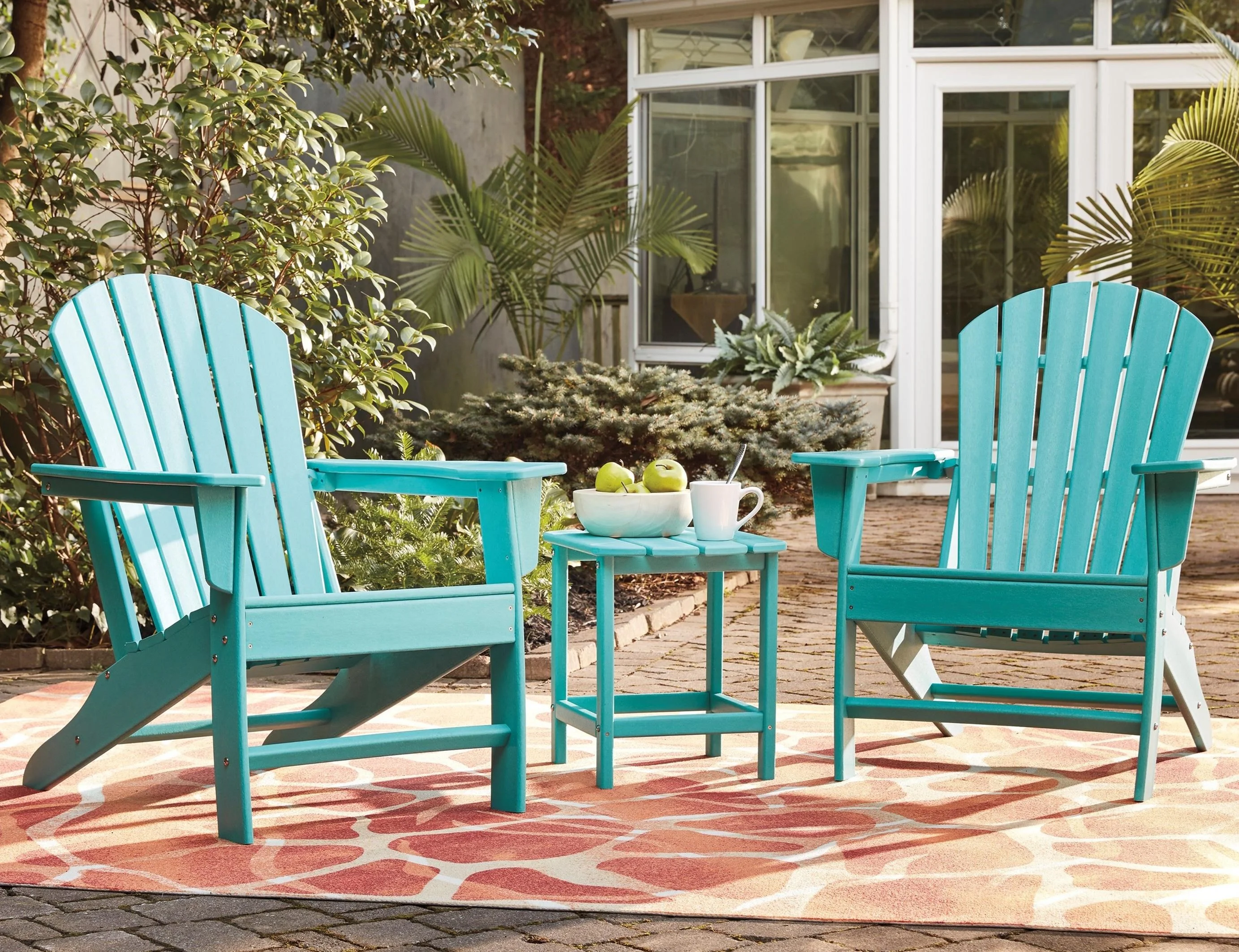 Ashley (Signature Design) Sundown Treasure 2 Adirondack Chairs and End